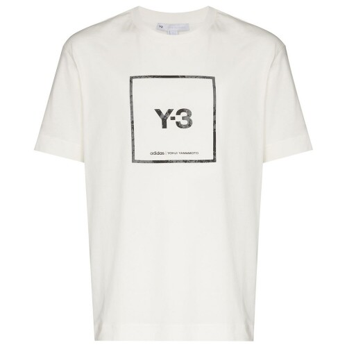 [하이엔드몰] Y-3 와이쓰리 남성 스퀘어 라벨 로고 반팔 티셔츠 화이트 GV6061
