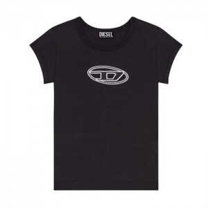24SS 디젤  T-Angie 티안지 피카부 로고 티셔츠 블랙 A06268 0AFAA 9XX